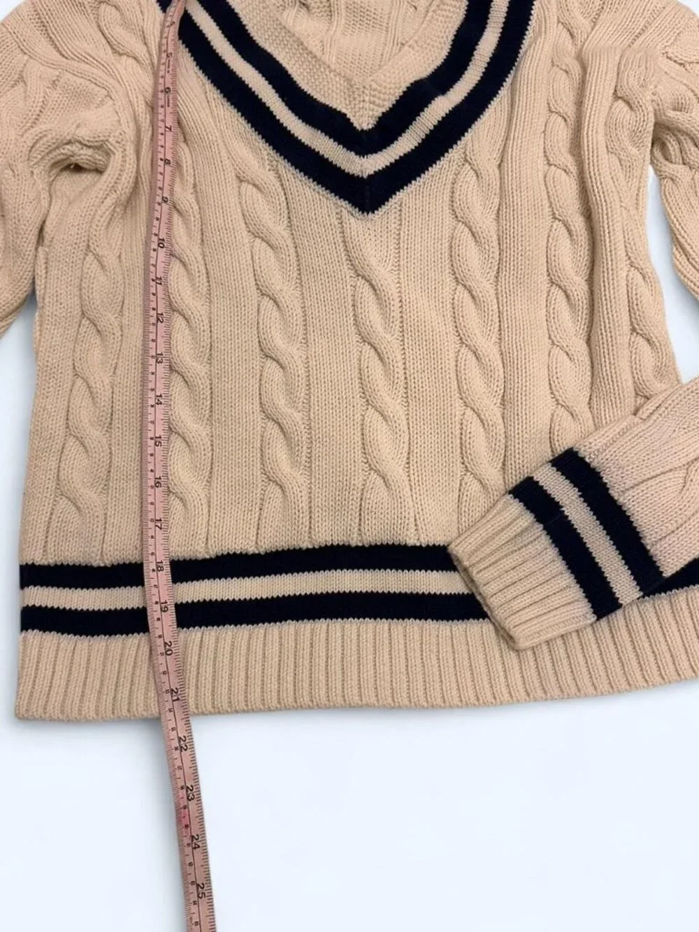 Polo Ralph Lauren Women's Cream and Tan Sweater - Picture 3 of 4